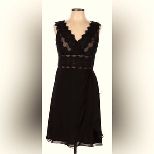 JS Collections Black Lace Dress - Size 6 - EUC